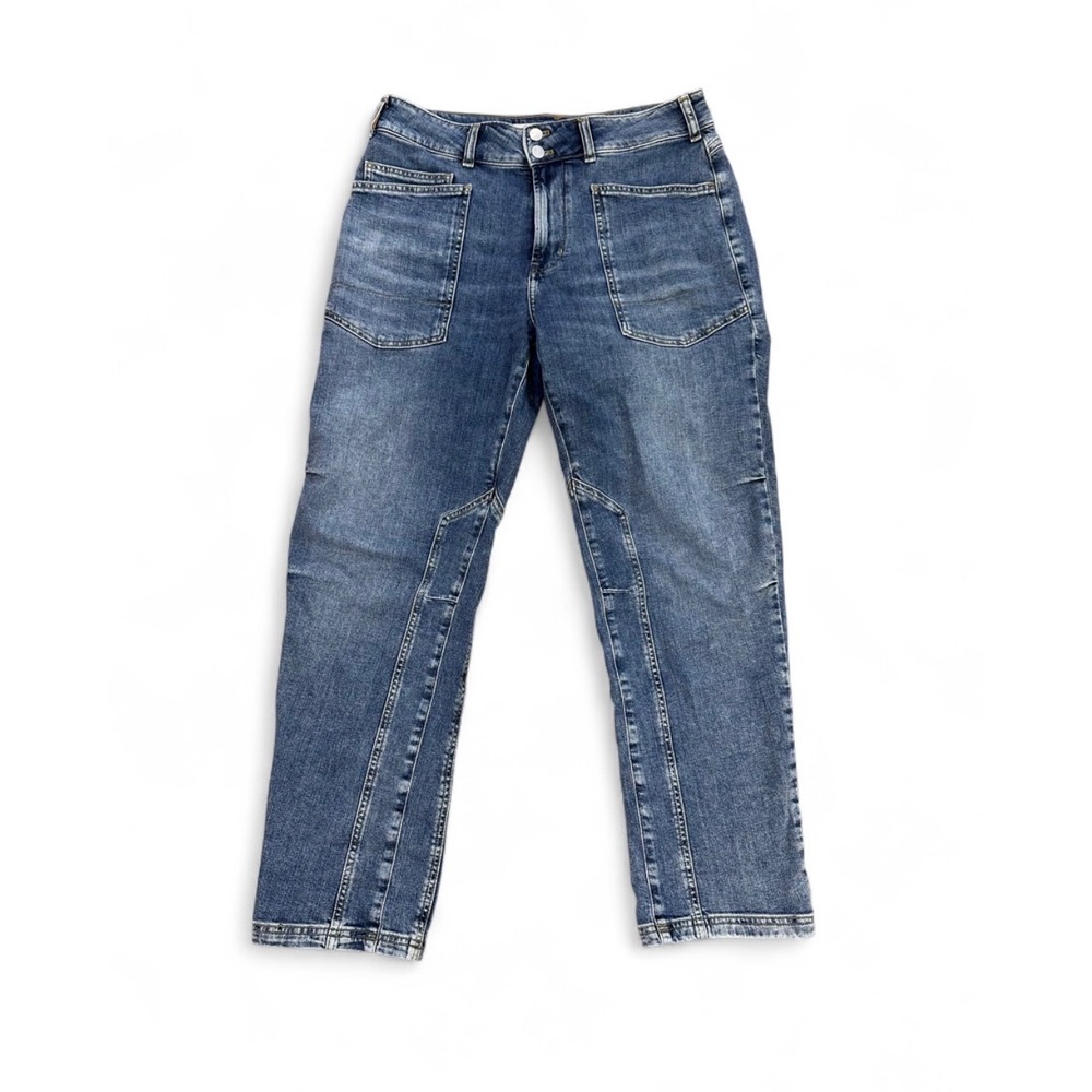 Pilcro Anthropologie Utility Straight Leg Jeans Blue Medium Wash Size 30